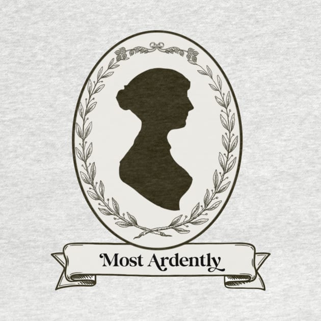 Pride and Prejudice Quote Silhouette of Writer Jane Austen by penandbea